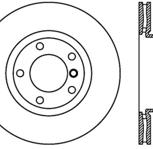 StopTech 08-10 BMW 128i Cross Drilled Right Front Rotor