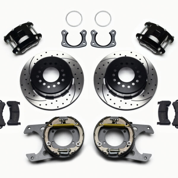 Wilwood D154 P/S Park Brake Kit Drilled New Big Ford 2.50in Off Front Mount