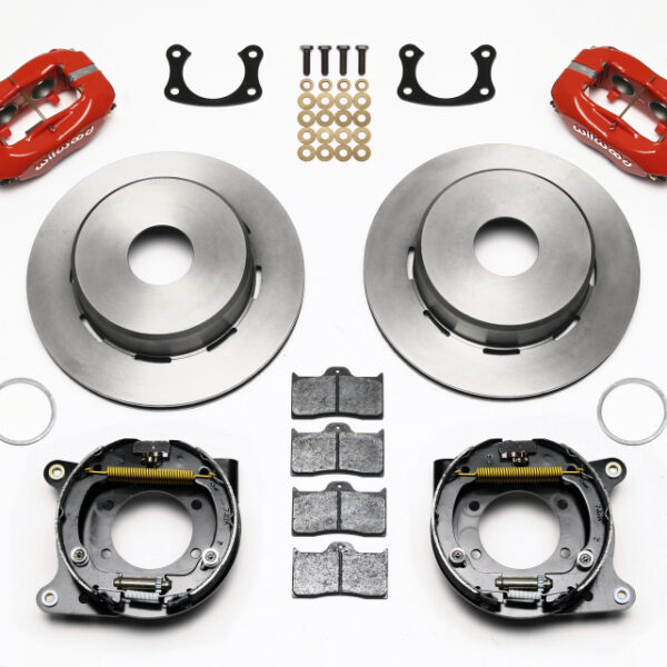 Wilwood Forged Dynalite P/S Park Brake Kit Red Big Ford New 2.50in Offset Currie Blank