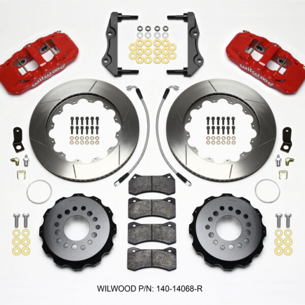 Wilwood AERO4 Rear Kit 14.25in Red 2014-Up Challenger w/Lines