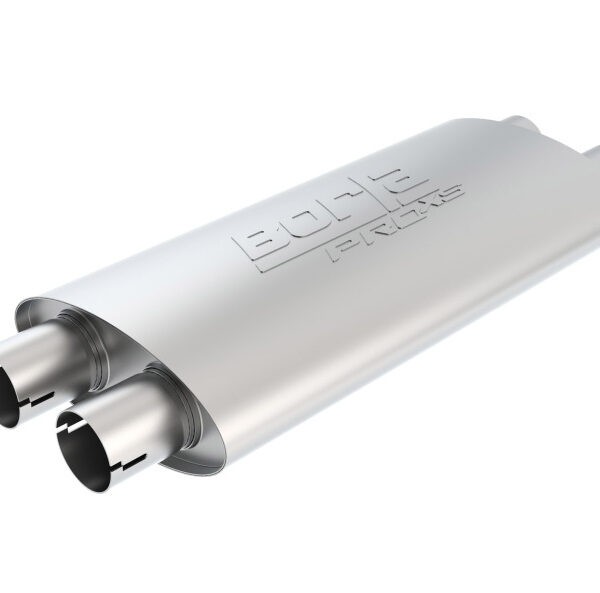 Borla Pro-XS 2.25in Tubing 19in x 4in x 9.5in Oval Notched Dual In / Dual Out Muffler