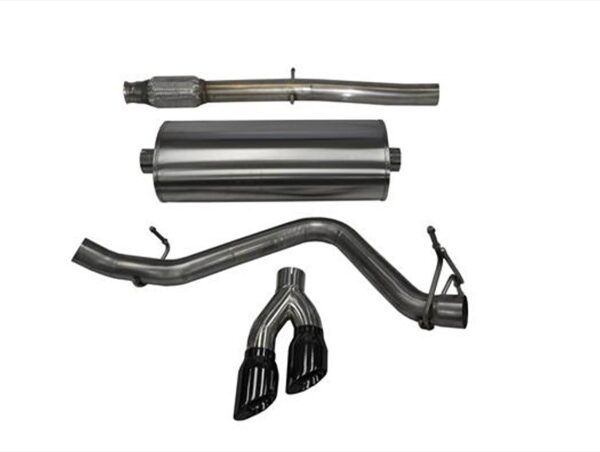 Corsa 14-17 Chevy Silverado 5.3L V8 CC / SB 3in Single Side Exit Touring Cat-Back Exhaust Black Tips