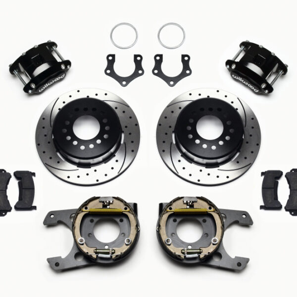 Wilwood D154 P/S Park Brake Kit Drilled Mopar/Dana 2.50in Off w/Snap Ring Brng