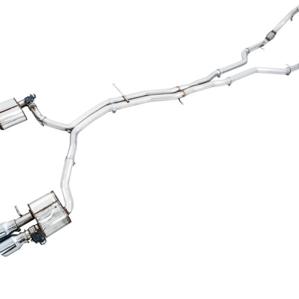 AWE Tuning Audi B9 S4 SwitchPath Exhaust - Non-Resonated (Silver 102mm Tips)