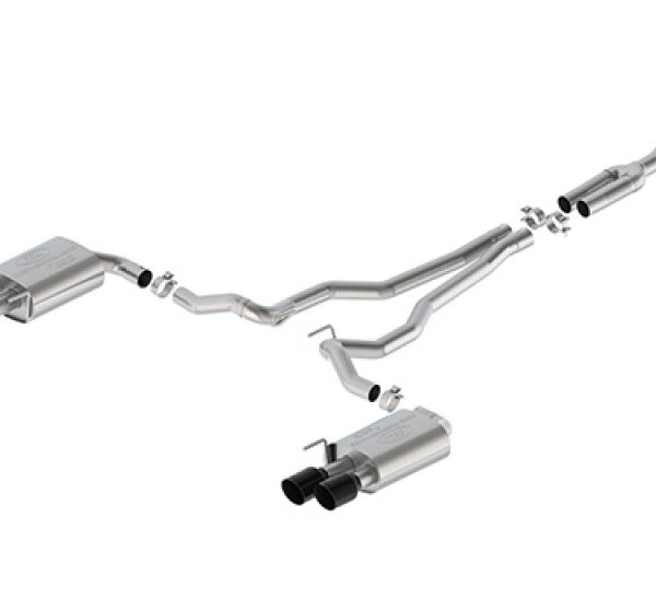 Ford Racing 2024 Mustang 2.3L Extreme Active Cat-Back Exhaust System Black Tips