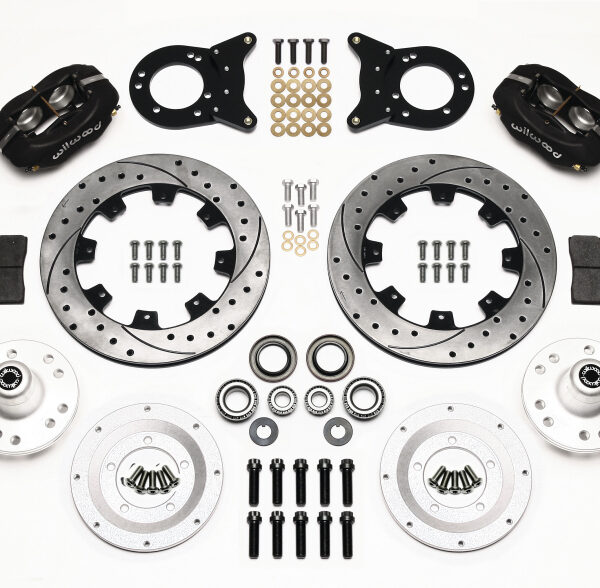 Wilwood Forged Dynalite Front Kit 12.19in Drilled 1970-1973 Mustang Disc & Drum Spindle