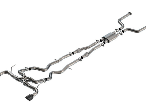 Borla 16-24 Infinity Q50 (Auto V6) ATAK Cat Back - 4.5in Black Chrome Tip