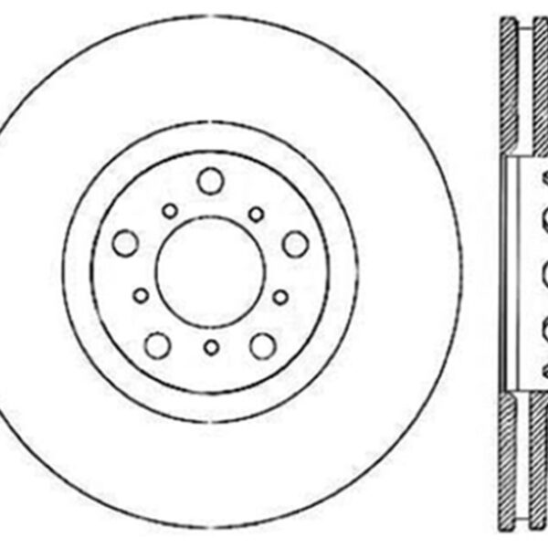 StopTech 00-03 BMW M5 Drilled Left Front Rotor
