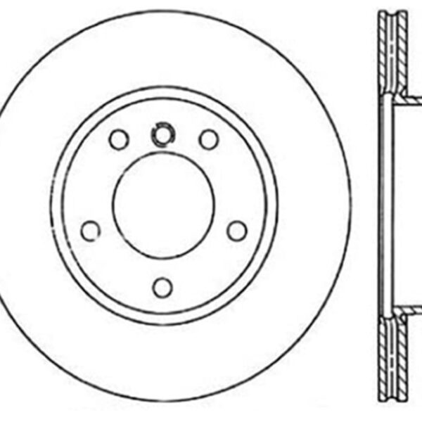 StopTech 96-02 BMW Z3 / 03-01/06 Z4 / 11/91-98 318i/iS / 04/98-00 318Ti Drilled Right Front Rotor