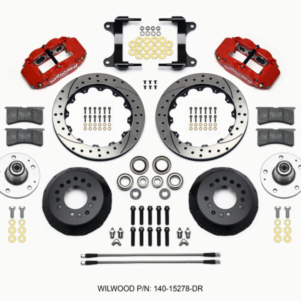 Wilwood Narrow Superlite 6R Front Hub Kit 12.88in Drill Red 82-92 Camaro//Firebird