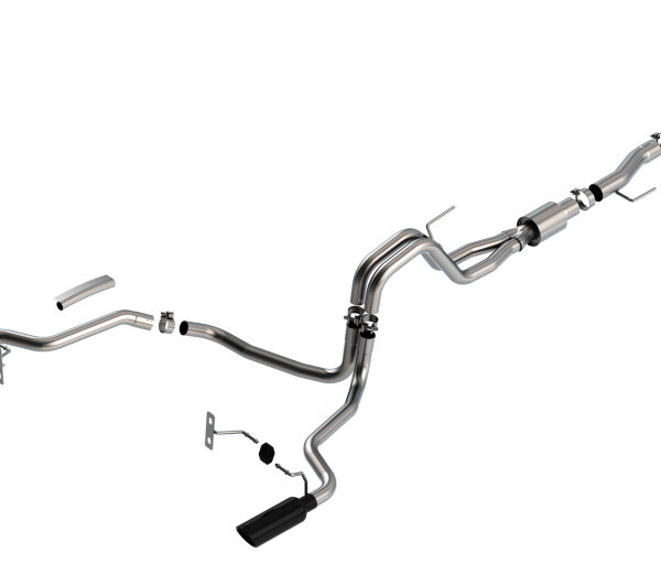 Borla F-150 2021 5.0L 2dr RC SB (122.8 WB) XL/XLT 3/2.25 SRE Cat-Back ATAK Black Chrome Tips