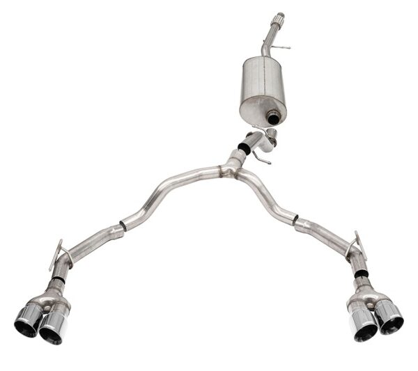 Corsa 21-24 Chevrolet Suburban/GMC Yukon XL 5.3L 4WD Dual Rear 3in - 2.75in CatBack DW 4in Pol Tips