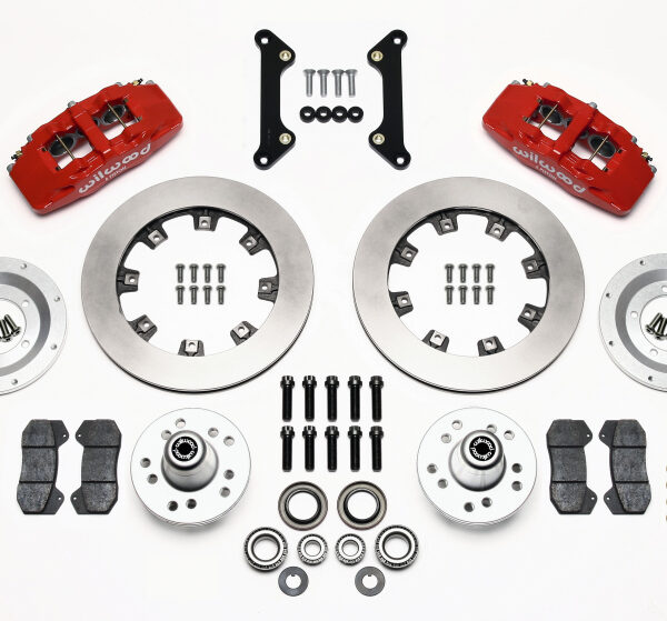 Wilwood Dynapro 6 Front Hub Kit 12.19in Red 70-78 Camaro