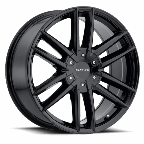 Raceline 158B Impulse 22x9.5in / 5x114.3/5x120 BP / 35mm Offset / 74.1mm Bore - Gloss Black Wheel