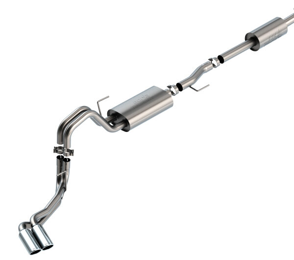 Borla F-150 2021 5.0L 4dr CC SB EC STB Lariat/KR/Platinum/LTD 3/2.25 DSE Cat-Back Touring CHR Tips
