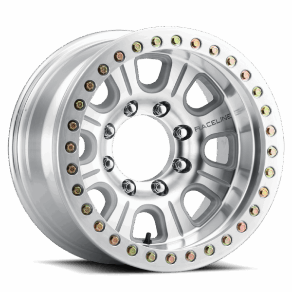 Raceline RT233 Monster 17x9.5in / 6x139.7 BP / -19mm Offset / 107.95mm Bore- Machined Beadlock Wheel