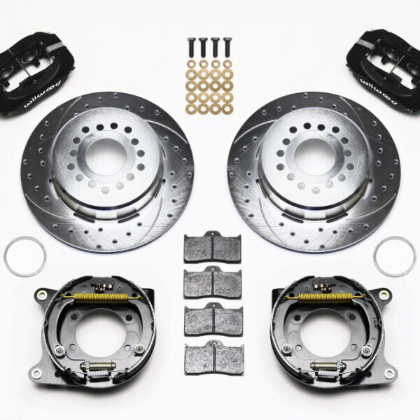 Wilwood Forged Dynalite P/S Park Brake Kit Drill-Zinc Chevy 12 Bolt w/ C-Clips