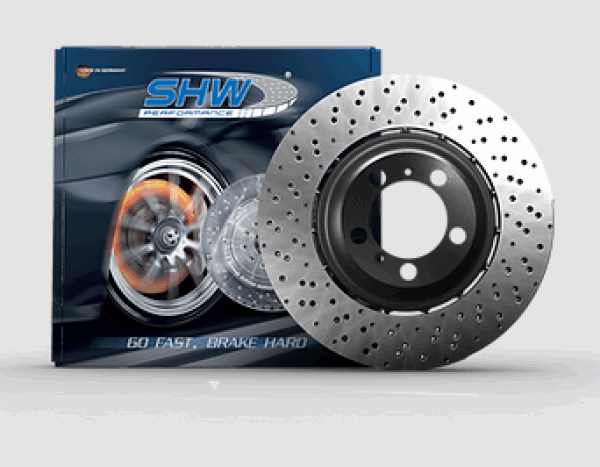 SHW 96-98 Porsche 911 Carrera 4S 3.6L Right Front CDrilled Lightweight Brake Rotor (99335104610)