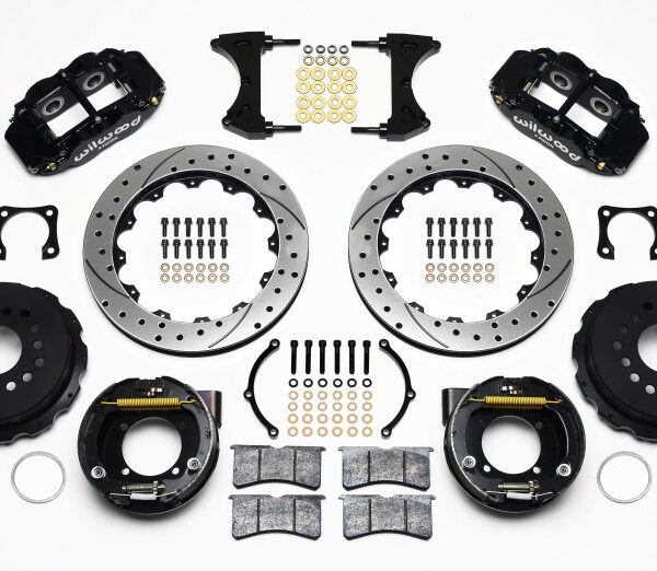Wilwood Narrow Superlite 4R Rear P-Brk Kit 12.88in Drilled Chevy 12 Bolt-Spec 3.15in Brng