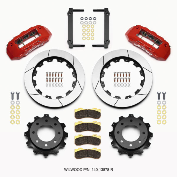 Wilwood TX6R Rear Kit 16.00in Red 1999-2010 GM H2 / 2500 4.63 Cntr
