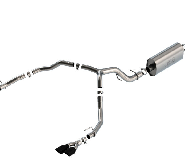 Borla 21-22 Chevrolet Tahoe 6.2L V8 2/4WD 4DR T-304 SS Touring Cat-Back Exhaust w/ Black Chrome Tips