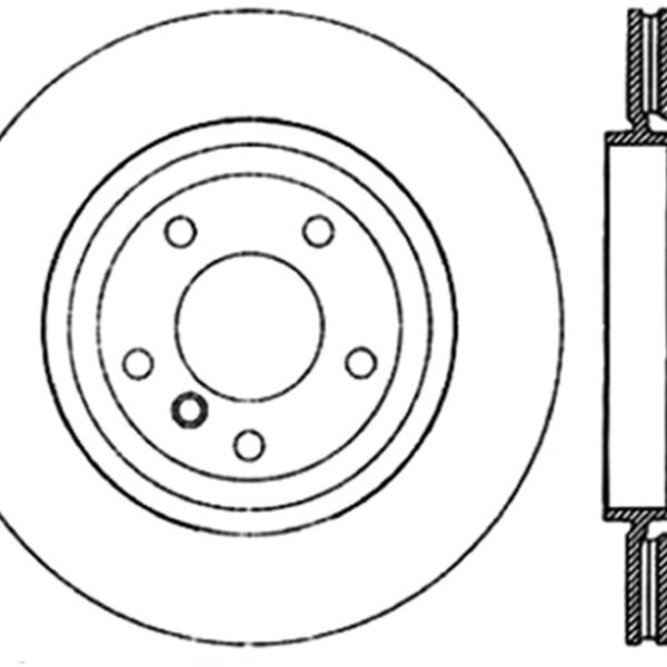 StopTech 01-06 BMW 330 Drilled Left Rear Rotor