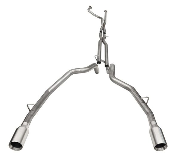 Corsa 2021-2024 Dodge Ram TRX Crew Cab Baja Catback Exhaust Dual Rear Satin Tip