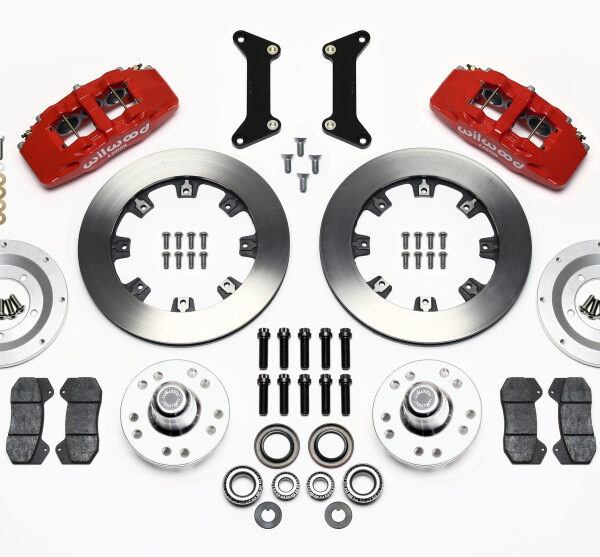 Wilwood Dynapro 6 Front Hub Kit 12.19in Red 79-87 GM G Body