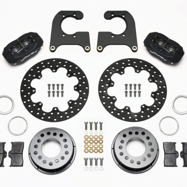 Wilwood Forged Dynalite Rear Drag Kit Drilled Rotor Ford 8.8 Special w/2.50in Offset-5 Lug