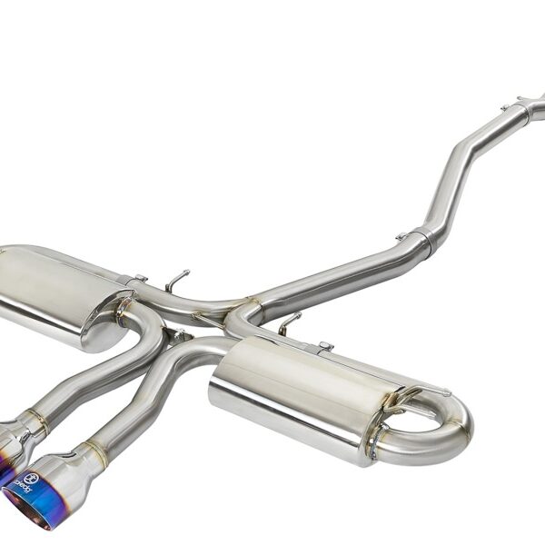 aFe Takeda 3in 304 SS Cat-Back Exhaust System w/ Blue Tips 2017+ Honda Civic Si 4Dr I4 1.5L (t)