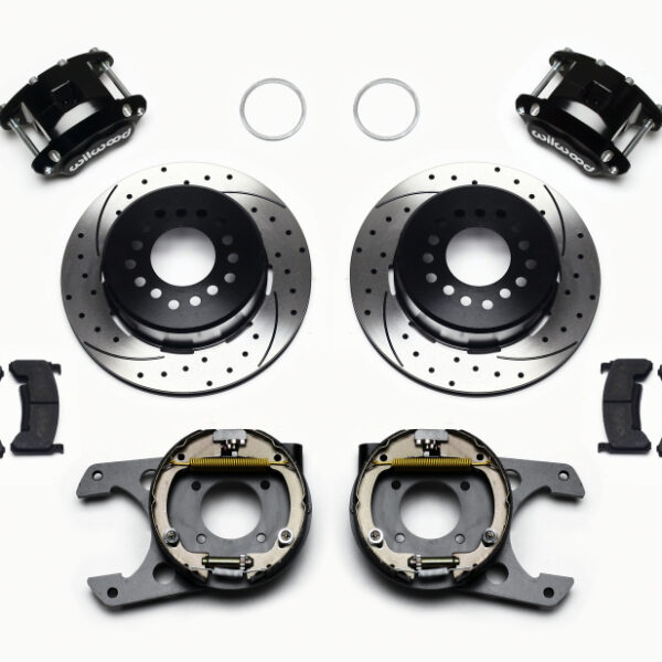 Wilwood D154 P/S Park Brake Kit Drilled Chevy 12 Bolt 2.75in Off w/ C-Clips