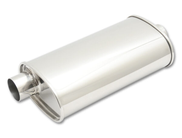 Vibrant StreetPower Oval Muffler 3.50in Inlet/Outlet (Offset-Center)