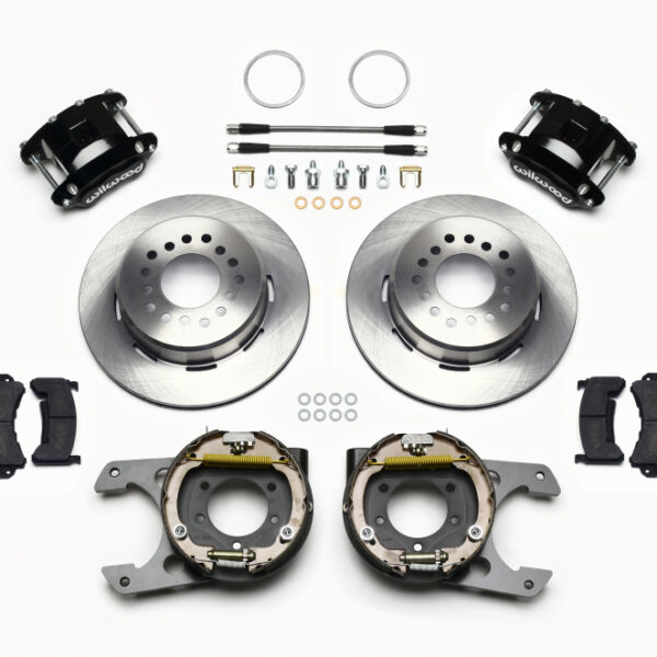 Wilwood D154 P/S Park Brake Kit Jeep Dana 35 2.56 Off 5-lug w/ lines