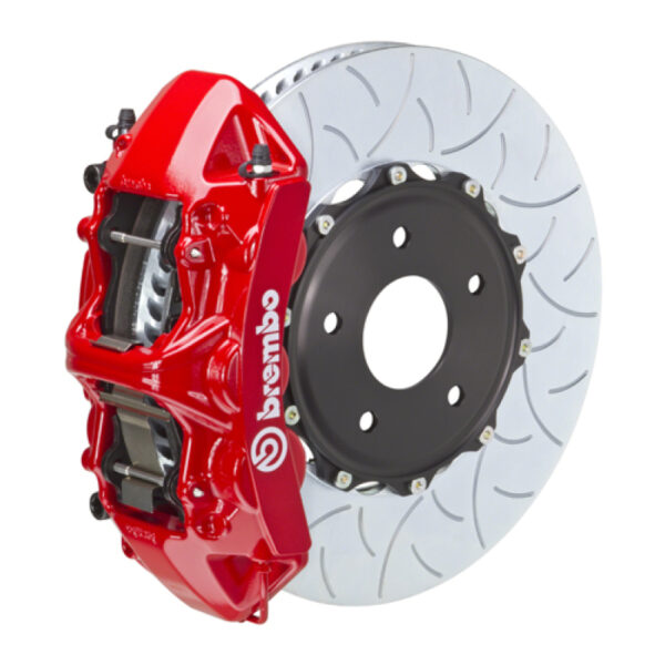 Brembo 05-13 Corvette Front GT BBK 6 Piston Cast 350x34 2pc Rotor Slotted Type-3-Red