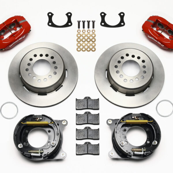 Wilwood Forged Dynalite P/S Park Brake Kit Red New Big Ford 2.50in Offset Front Caliper Mount