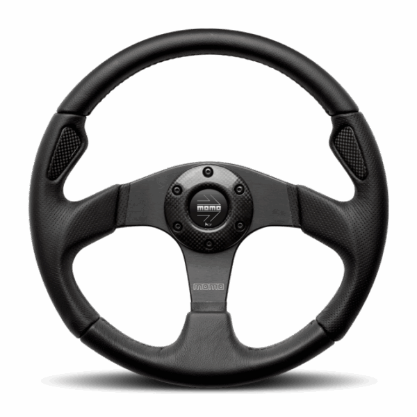 Momo Jet Steering Wheel 350 mm -  Black AirLeather/Black Spokes