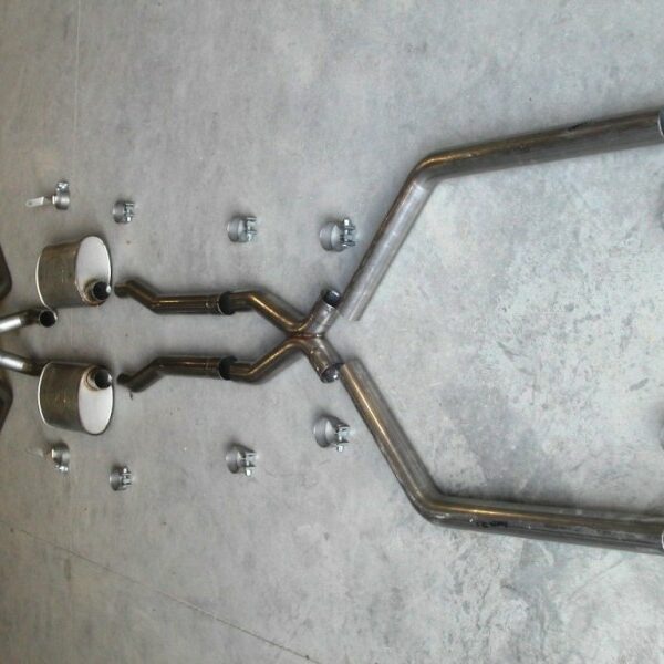 Stainless Works Chevy Chevelle Small/Big Block 1966-67 Exhaust 2 1/2in for Headers with X-Pipe