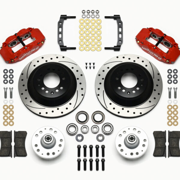 Wilwood Narrow Superlite 6R Front Hub & 1PC Rtr Kit 12.88in Dril -Red 74-80 Pinto/Mustang II
