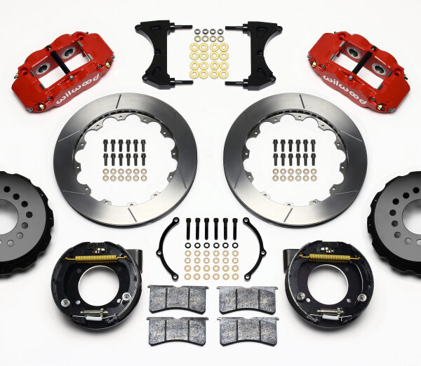 Wilwood Narrow Superlite 4R Rear P-Brk Kit 12.88in Red Chevy C-10 2.42 Offset 5-lug