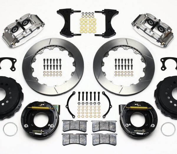 Wilwood Narrow Superlite 4R Rear P-Brk Kit 12.88in Polished Big Ford New Style 2.50in Offset