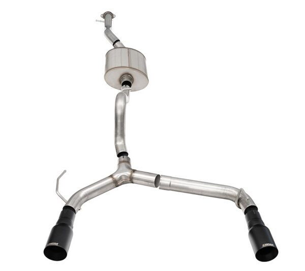 Corsa 21-24 Ford Bronco 2.7L 4-Door 2.75in Cat-Back Dual Rear Exhaust w/ 4in Straight-Cut Black Tips