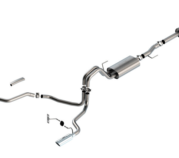 Borla F-150 2021 3.3L CC SB EC STB XL/XLT/Lariat/KR/Plnm/LTD 3/2.25 SRE Cat-Back ATAK Chrome Tips
