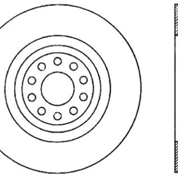 StopTech 04-09 Audi S4 Drilled Right Front Rotor