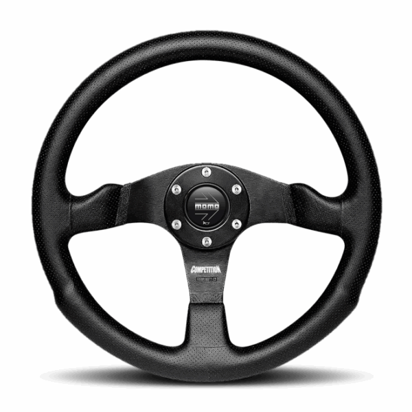 Momo Competition Steering Wheel 350 mm - Black AirLeather/Black Spokes