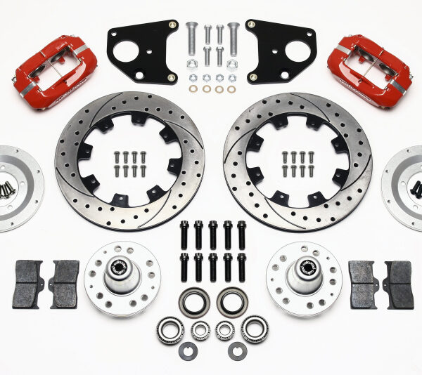 Wilwood Forged Dynalite Front Kit 12.19in Drilled Red 62-72 CDP B & E Body-Drum