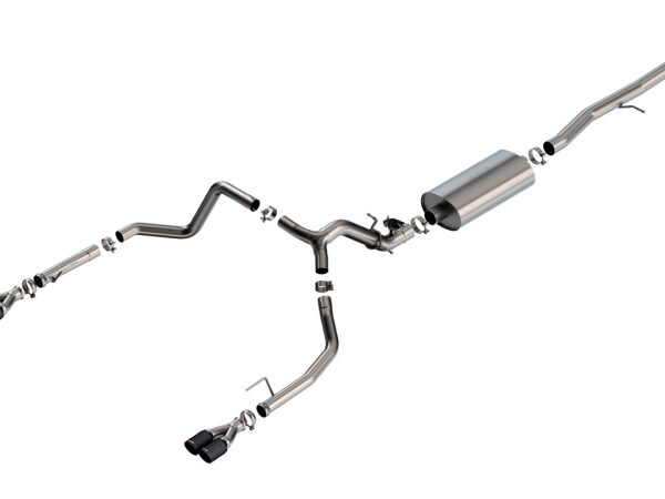 Borla 2024 Chevy Silverado 1500 6.2L V8 Touring Catback Exhaust w/ Simulator - CF Black Anodized