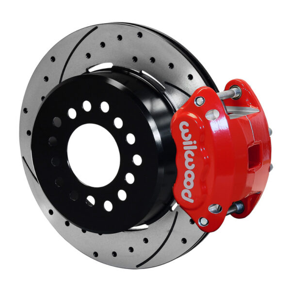Wilwood D154 P/S P-B Kit Drilled-Red Mopar/Dana 2.50in Off w/Snap Ring Brng