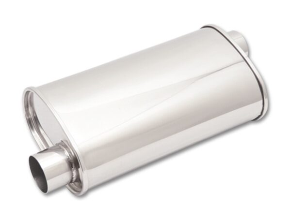 Vibrant StreetPower Oval Muff 5in x 9in x 15in long body 3in inlet I.D. x 3in outlet Offset-Offset
