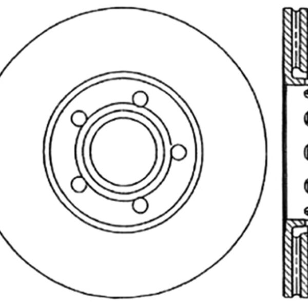 StopTech 96-7/04 Audi A4 / 95-01 A6 / 7/98-05 VW Passat Left Front Drilled Rotor