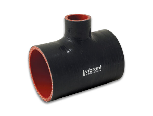 Vibrant Silicone T-Hose Coupler Hose ID 2.50in Overall Length 4in Branch ID 1in